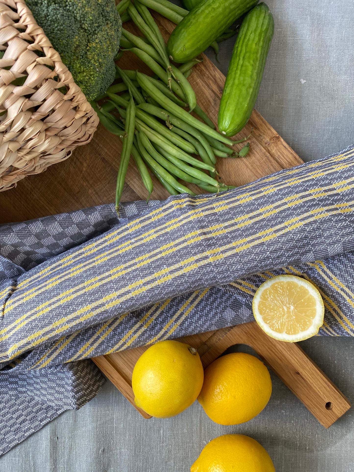 Pit towel Grey | Yellow