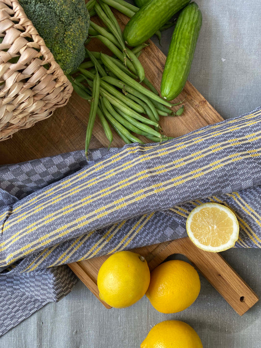 Pit towel Grey | Yellow